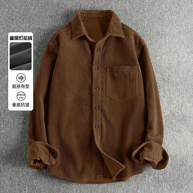 Autumn Men's Corduroy Long Sle - огляд і ціна Corduroy Button Up Shirt Men