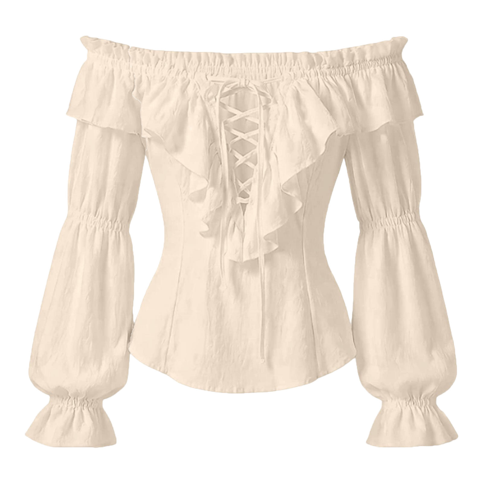 Women Pirate Shirt Renaissance - огляд і ціна Medieval Gothic Lace Up Pirate Shirt