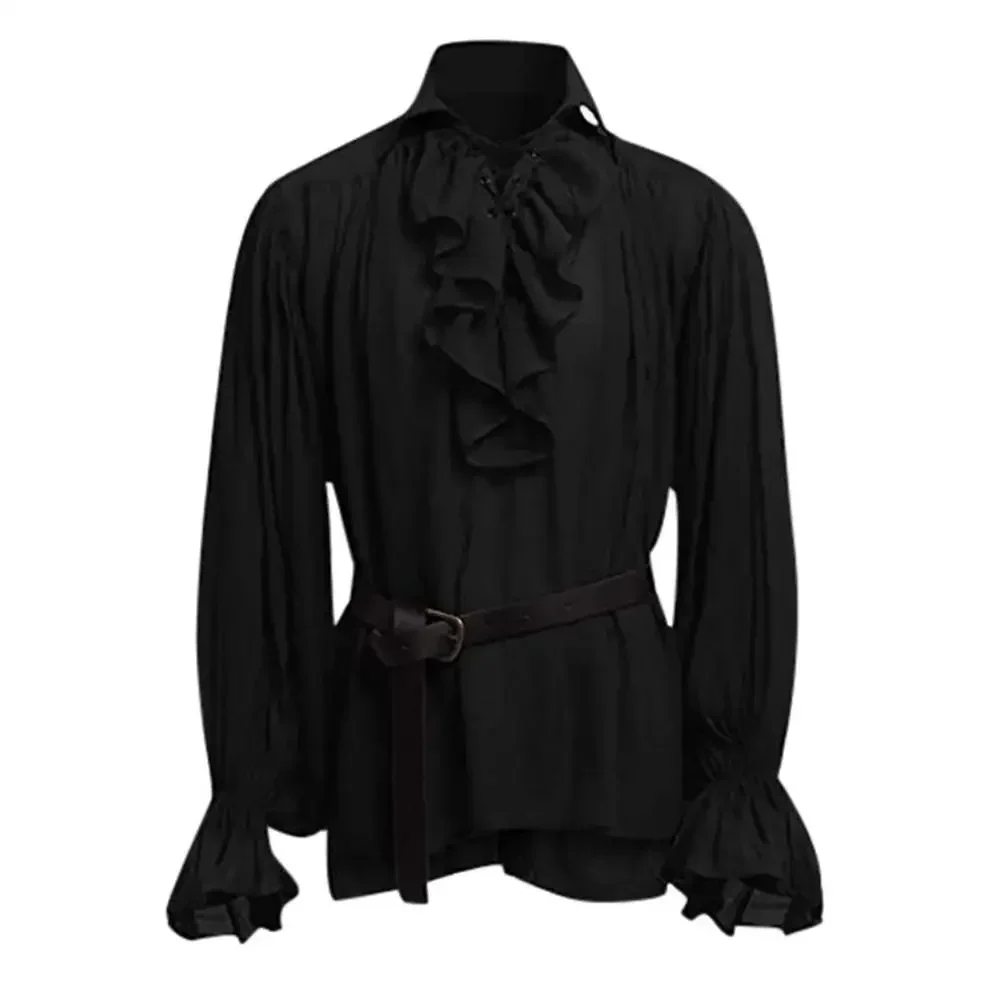Medieval Shirts Ruffled Gothic - огляд і ціна Medieval Gothic Lace Up Pirate Shirt