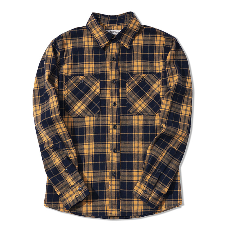 Autumn Winter Fashion Men's Cl - огляд і ціна Flannel Plaid Shirt Heavy Weight