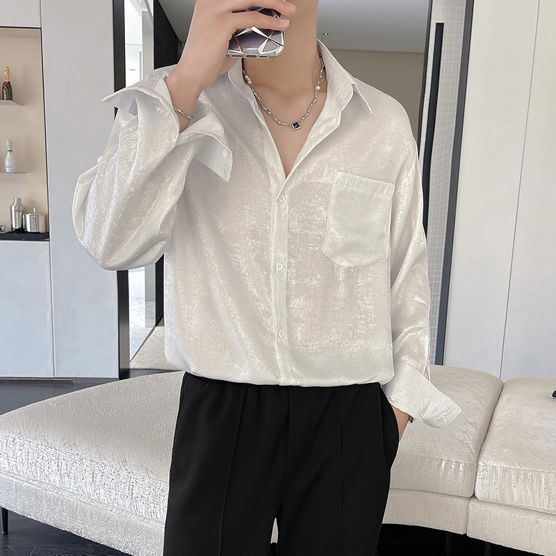 Sexy Silk Satin Shirts for Men - огляд і ціна Mens Satin Silk Dress Shirt