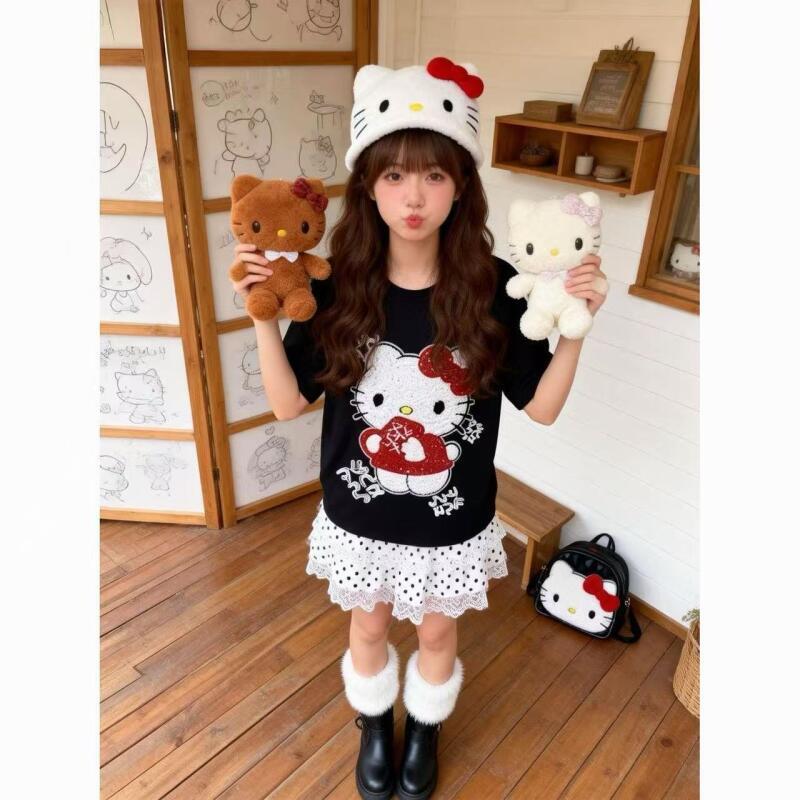 Cute Short-Sleeved Hello Kitty - огляд і ціна T-Shirts