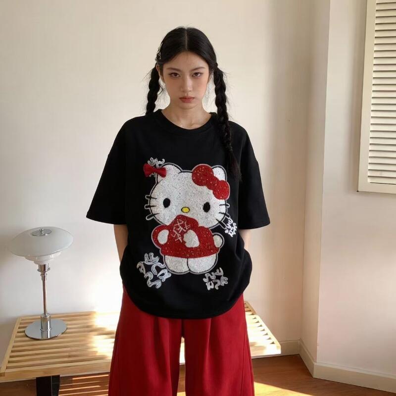 Cute Short-Sleeved Hello Kitty - огляд і ціна T-Shirts