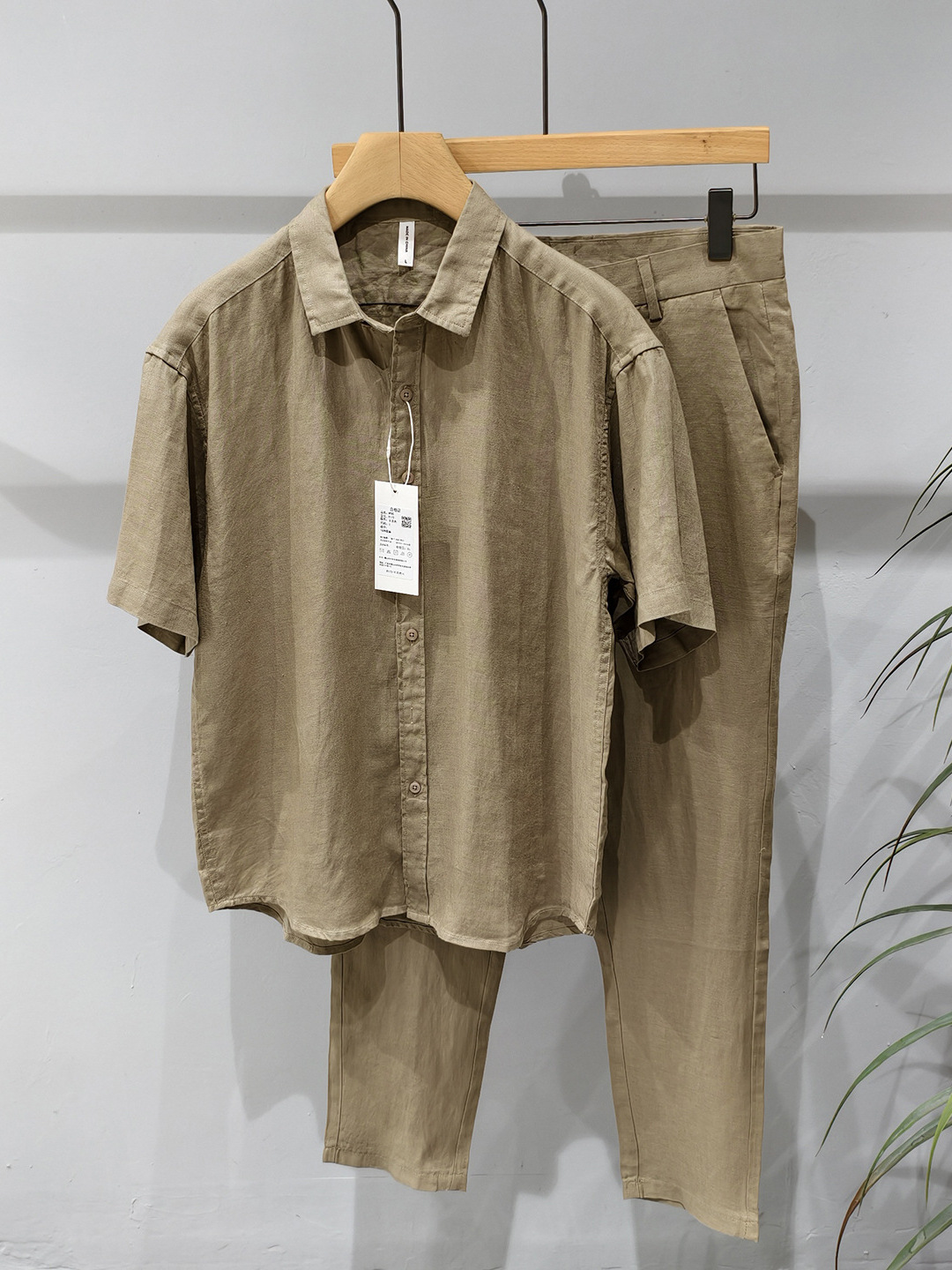 Pure Linen Short Sleeve Casual - огляд і ціна Mens Linen Shirt Long Sleeve