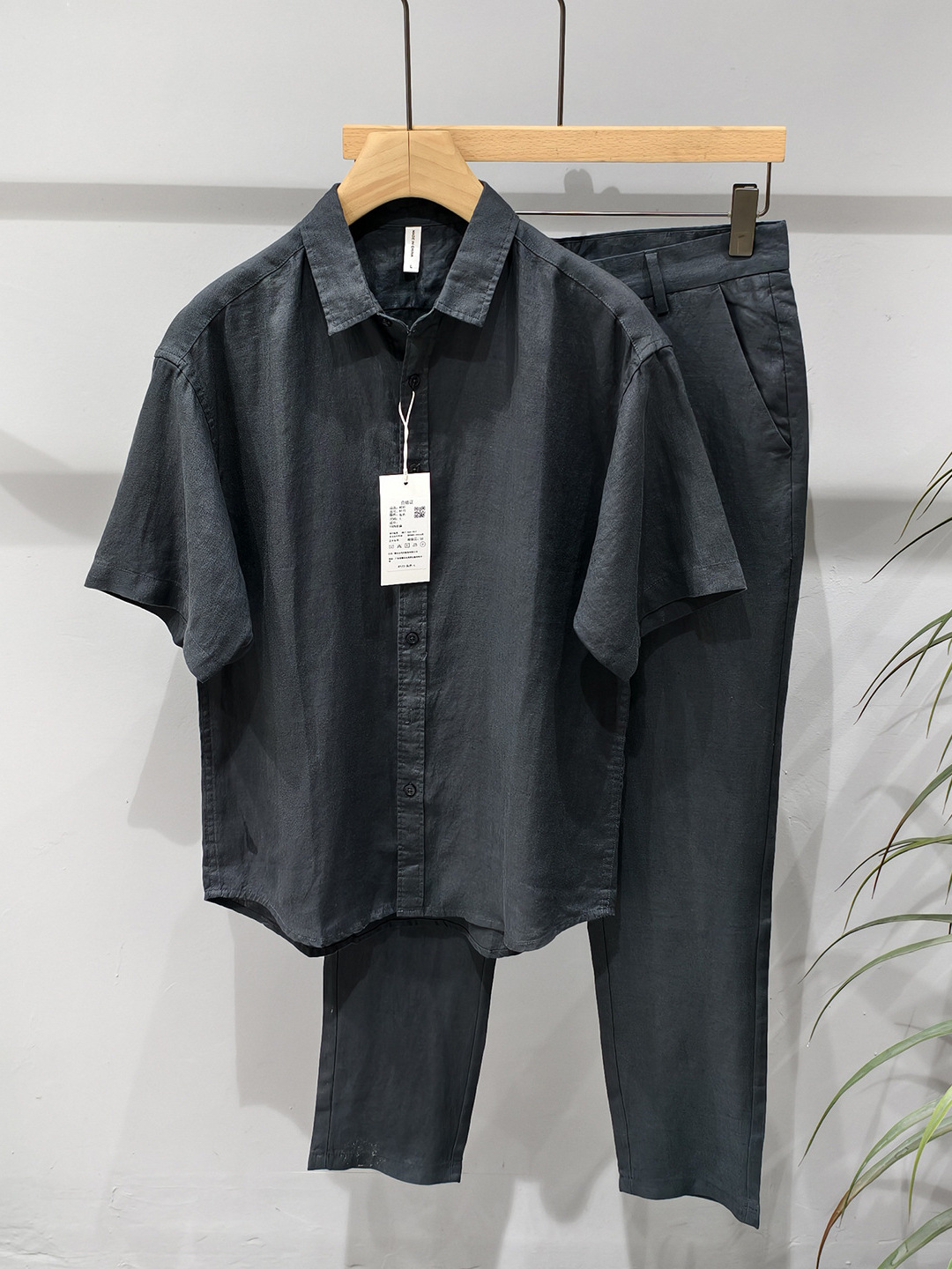 Pure Linen Short Sleeve Casual - огляд і ціна Mens Linen Shirt Long Sleeve
