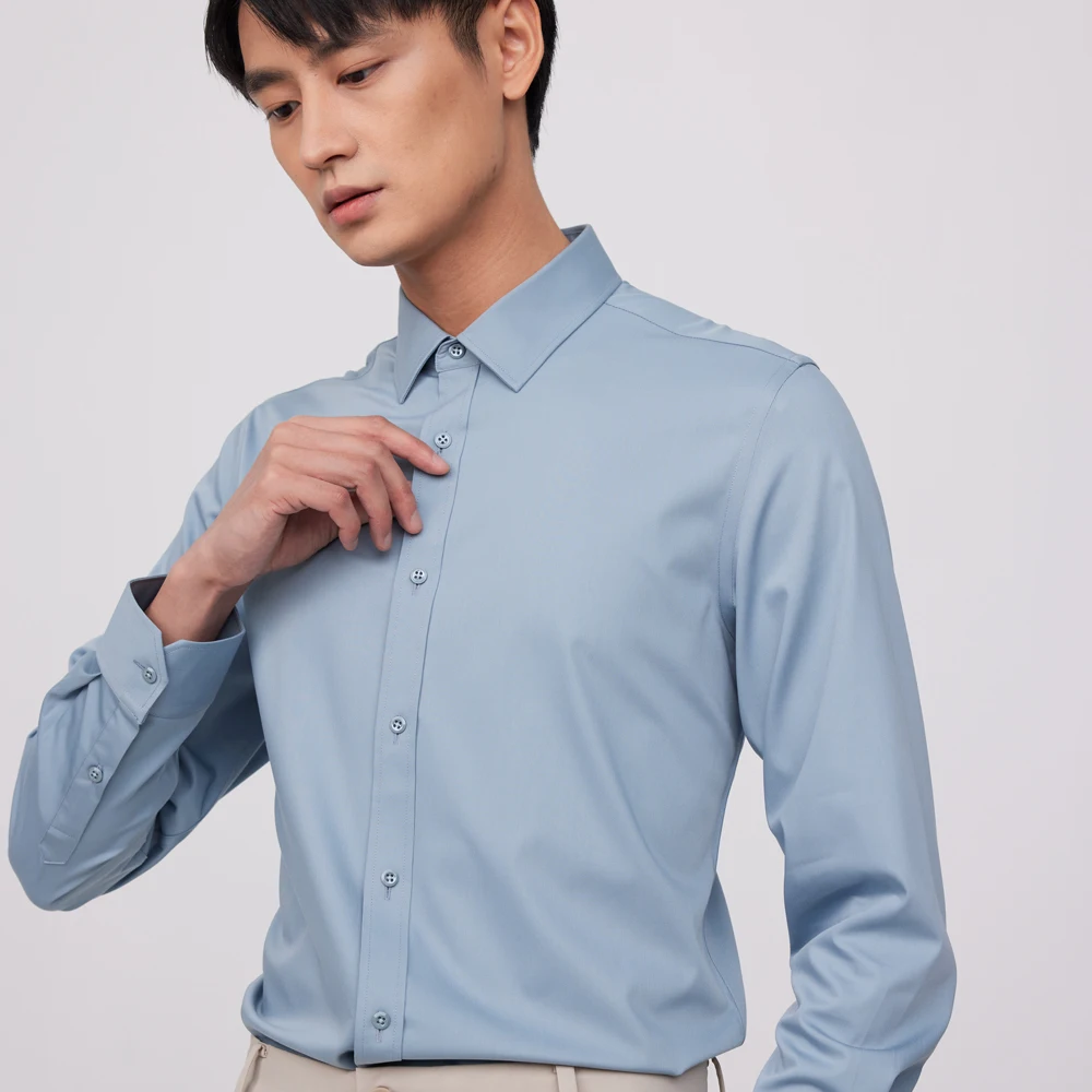 Men's Business Non-Iron Shirt  - огляд і ціна Breathable Bamboo Fiber Shirt Non Iron