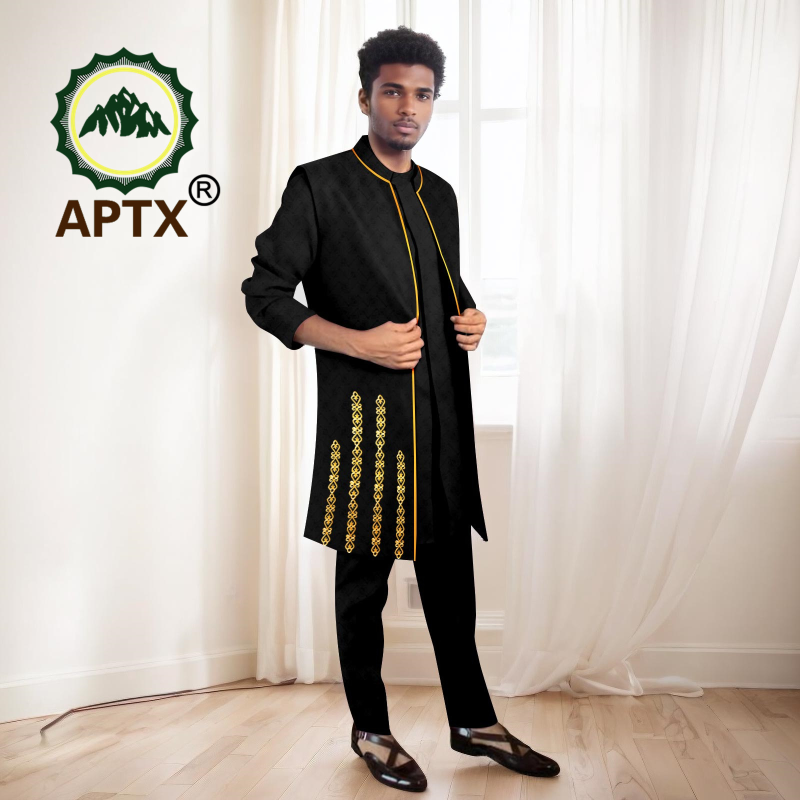 African Men Suits High Quality - огляд і ціна Mandarin Collar Formal Shirt Slim Fit