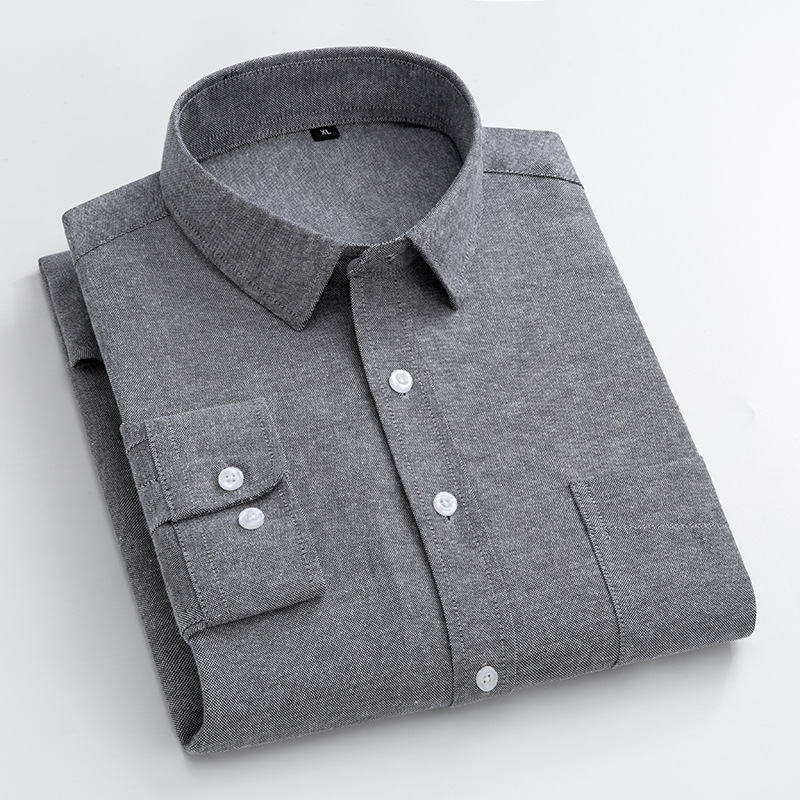 Navy Blue Oxford Shirt Men's L - огляд і ціна Oxford Cotton Casual Shirt Business