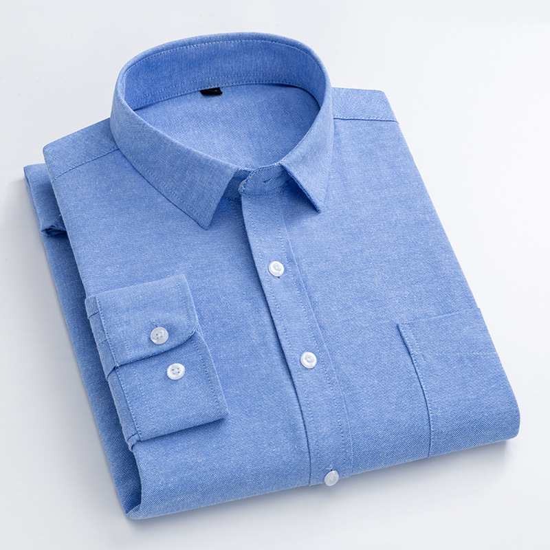 Navy Blue Oxford Shirt Men's L - огляд і ціна Oxford Cotton Casual Shirt Business