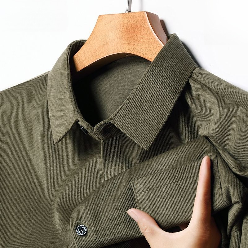 Corduroy Men's Long Sleeve Shi - огляд і ціна Corduroy Button Up Shirt Men