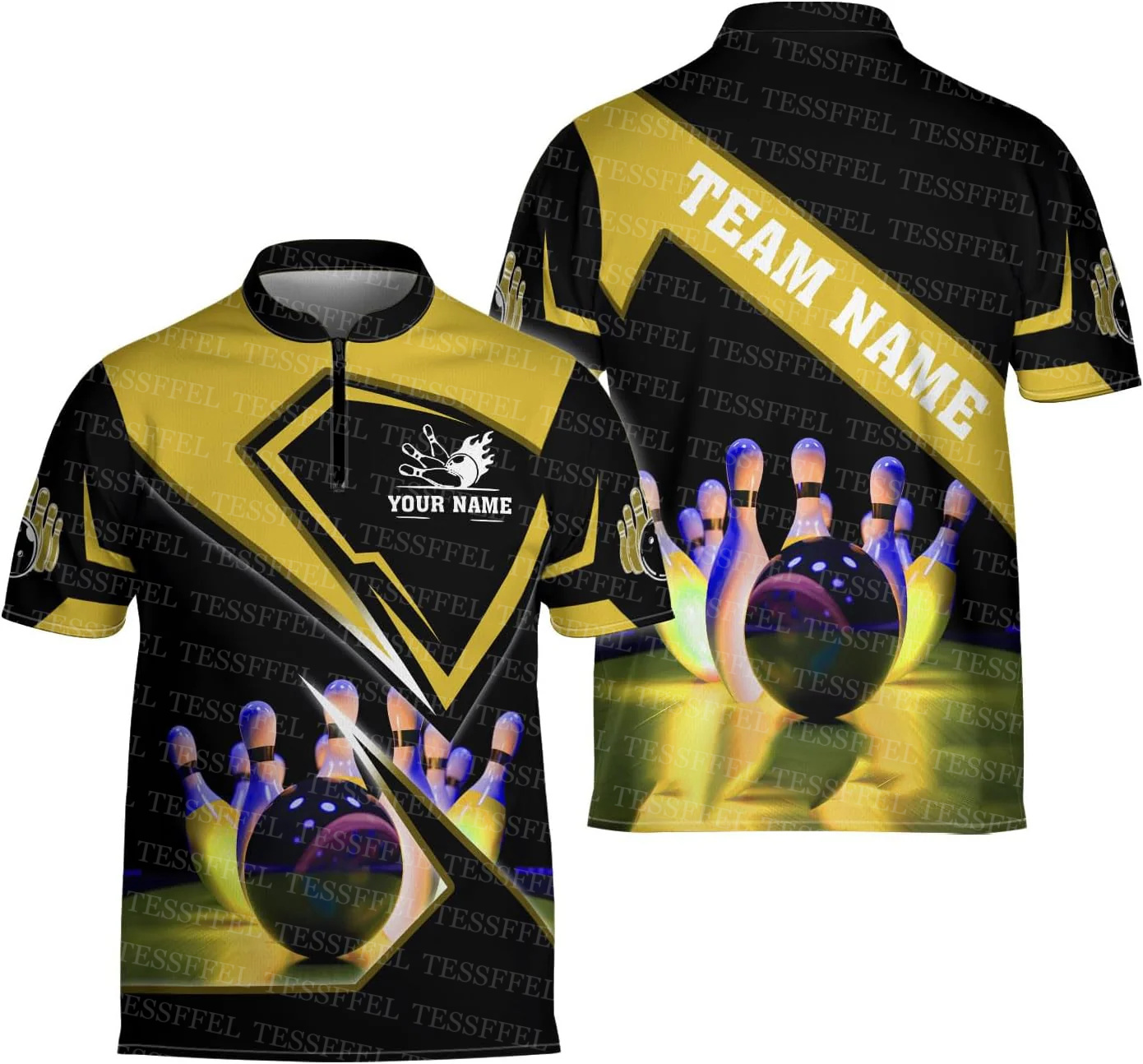 Custom Name Graffiti Flame Str - огляд і ціна Short Sleeve Bowling Shirt Retro