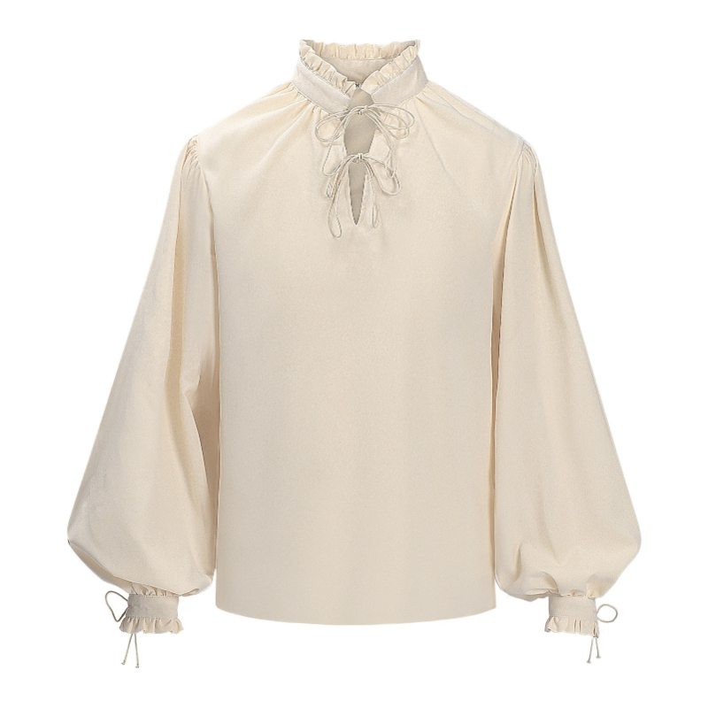 Renaissance Medieval Pirate Sh - огляд і ціна Medieval Gothic Lace Up Pirate Shirt