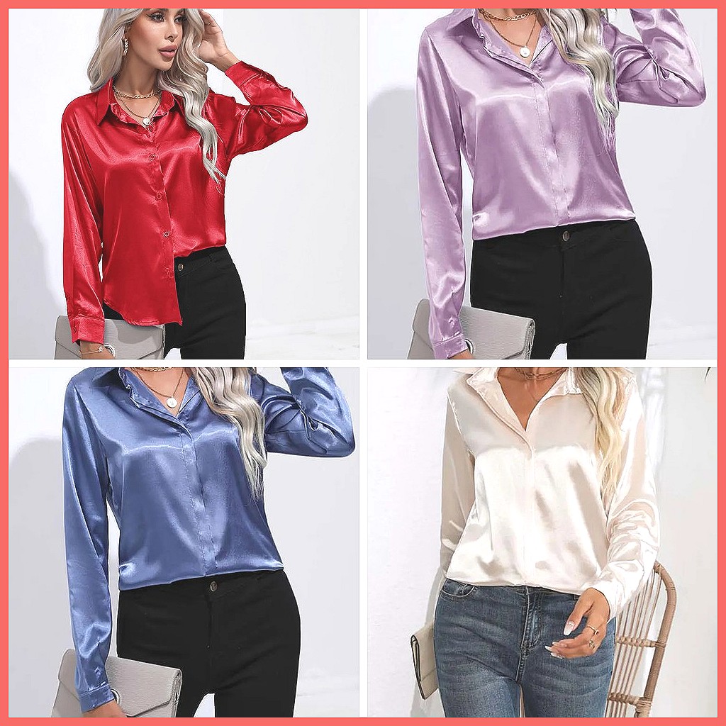 2025 Spring Summer Satin Shirt - огляд і ціна Shirts