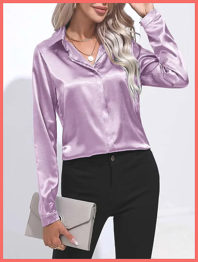 2025 Spring Summer Satin Shirt - огляд і ціна Shirts