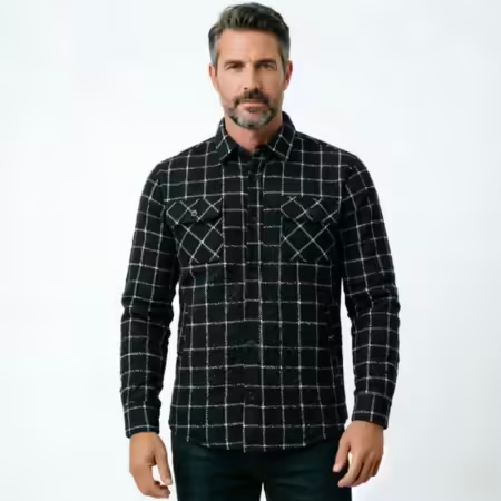2026 Autumn and Winter Long Sl - огляд і ціна Flannel Plaid Shirt Heavy Weight