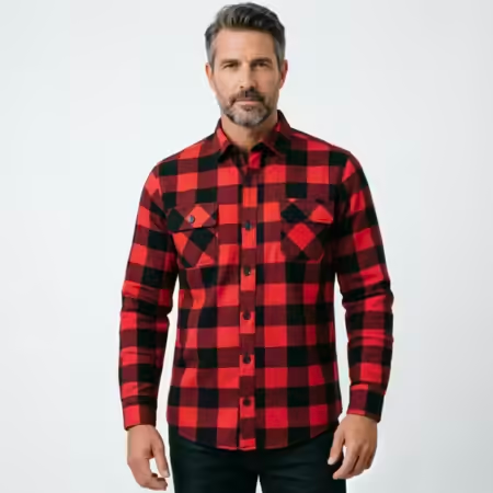 2026 Autumn and Winter Long Sl - огляд і ціна Flannel Plaid Shirt Heavy Weight