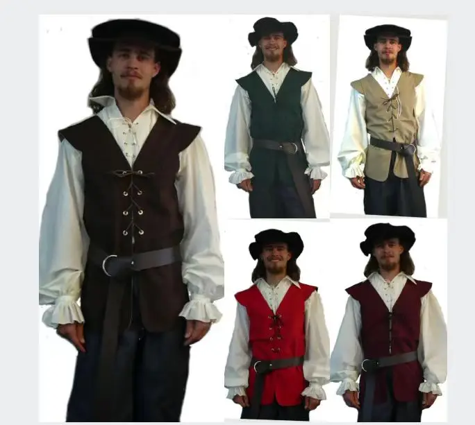 Medieval Shirts Ruffled Gothic - огляд і ціна Medieval Gothic Lace Up Pirate Shirt