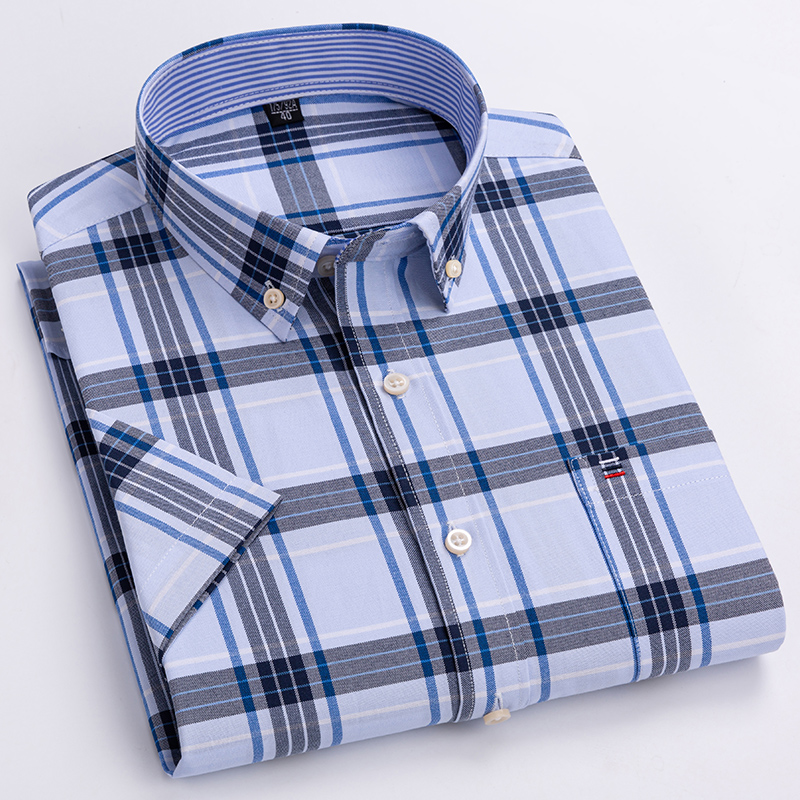 Quality Men Shirt Short Sleeve - огляд і ціна Oxford Cotton Casual Shirt Business