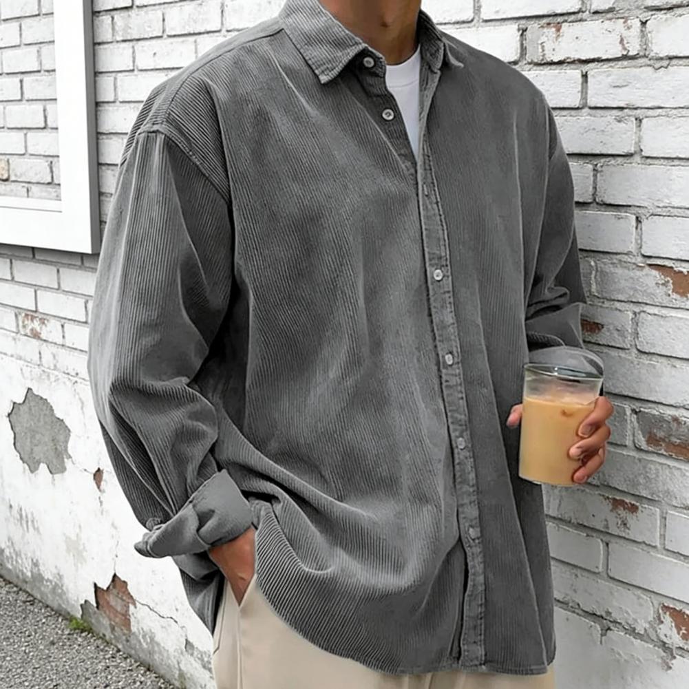 New Men's Corduroy Shirt Relax - огляд і ціна Corduroy Button Up Shirt Men