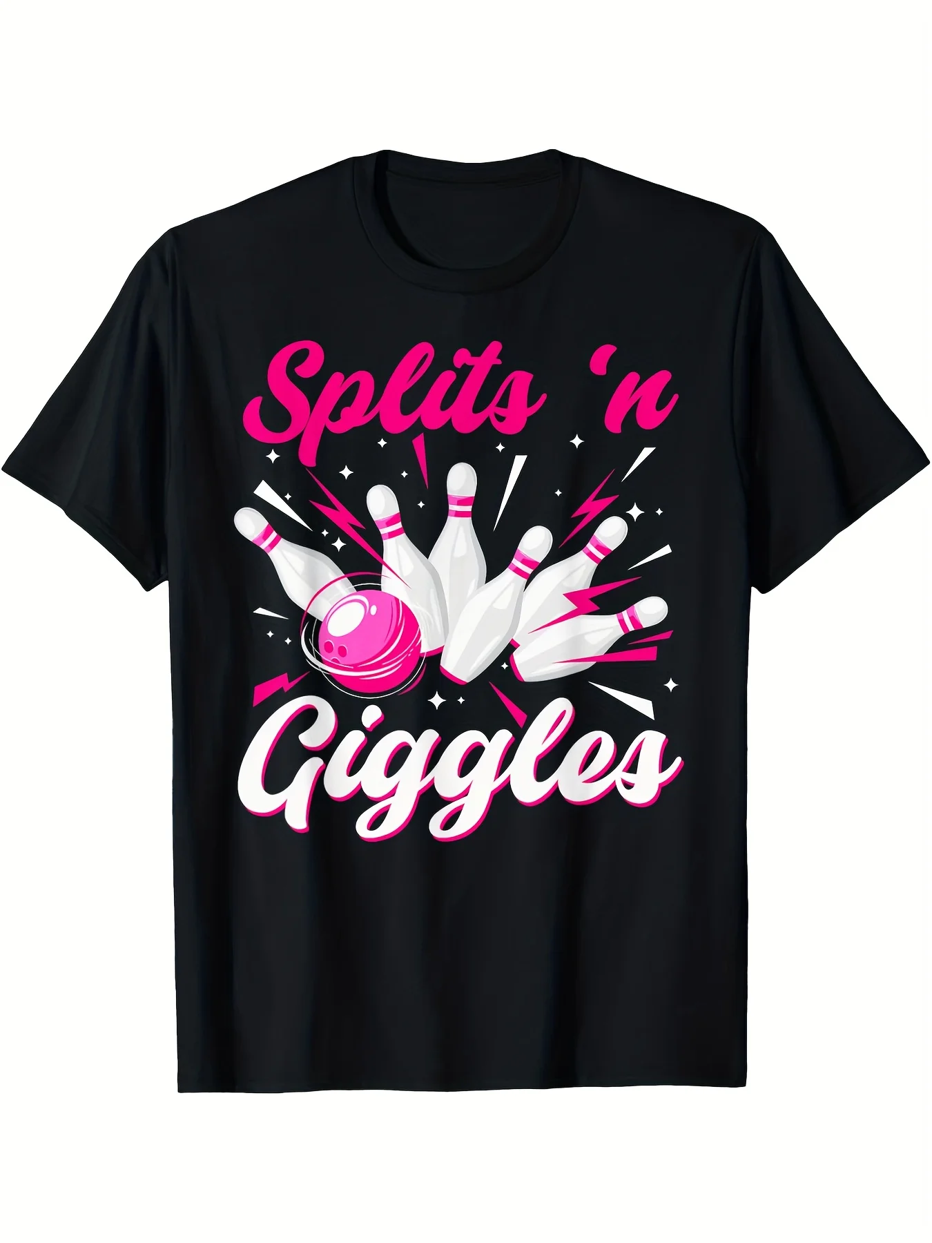 Funny Bowling Themed T-Shirt f - огляд і ціна Short Sleeve Bowling Shirt Retro