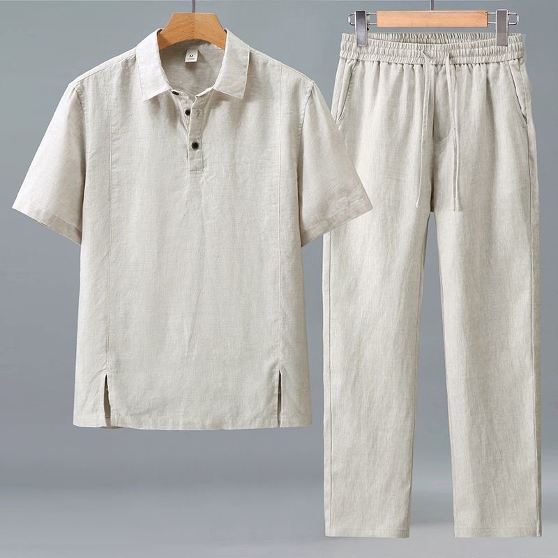 Spring/Summer Fashion Retro Sp - огляд і ціна Mens Linen Shirt Long Sleeve