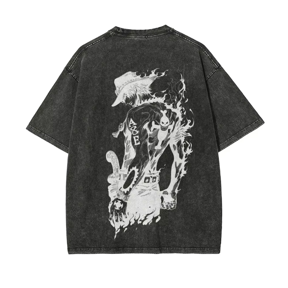 Ace T Shirt Men One Piece Acid - огляд і ціна Acid Wash Vintage Graphic T Shirt