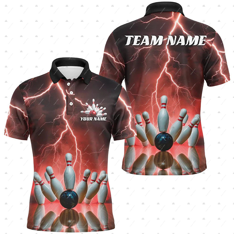 Custom Name Bowling Skull Flam - огляд і ціна Short Sleeve Bowling Shirt Retro