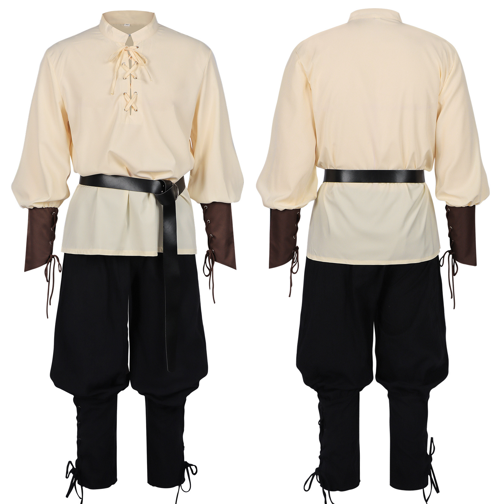 Men's Medieval Renaissance LAR - огляд і ціна Medieval Gothic Lace Up Pirate Shirt