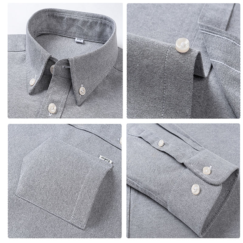 Men's Pure Cotton Oxford Solid - огляд і ціна Oxford Cotton Casual Shirt Business
