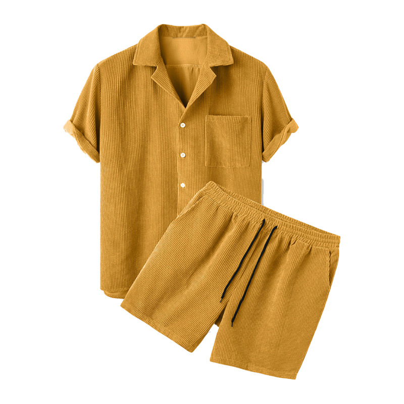 2025 New Men's Summer Corduroy - огляд і ціна Corduroy Button Up Shirt Men