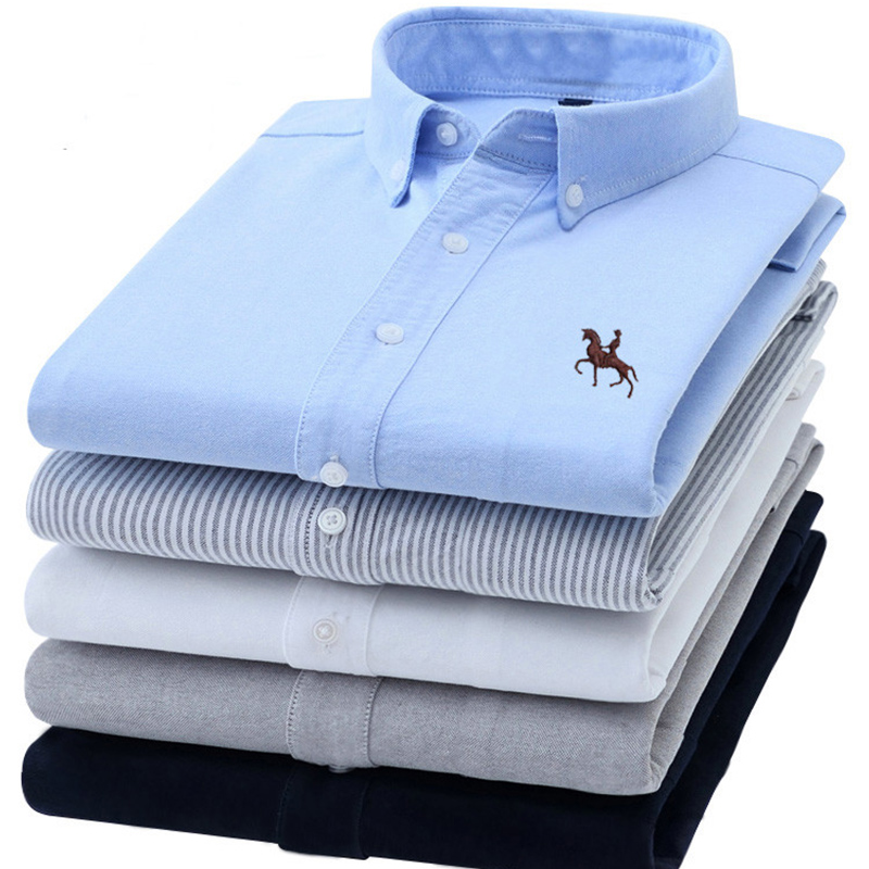 S-6XL Oxford Shirts for Men Lo - огляд і ціна Oxford Cotton Casual Shirt Business