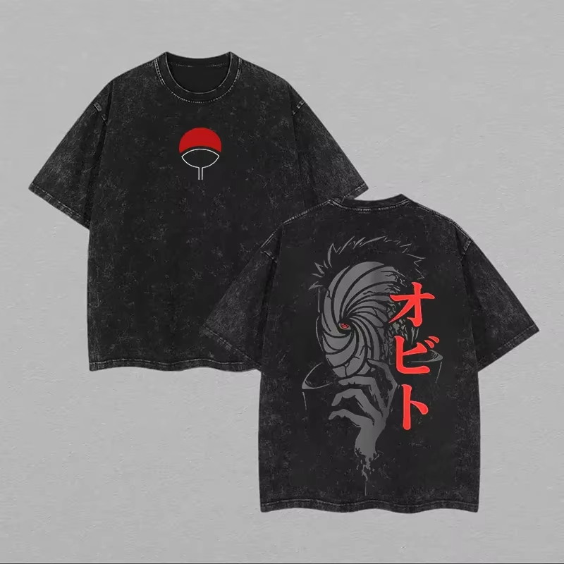 Naruto Obito Uchiha T Shirt Ma - огляд і ціна Acid Wash Vintage Graphic T Shirt