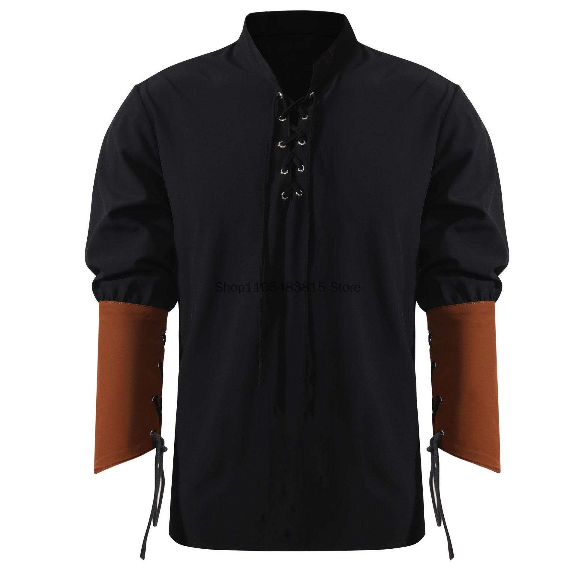 Pirate Shirt for Men - Medieva - огляд і ціна Medieval Gothic Lace Up Pirate Shirt