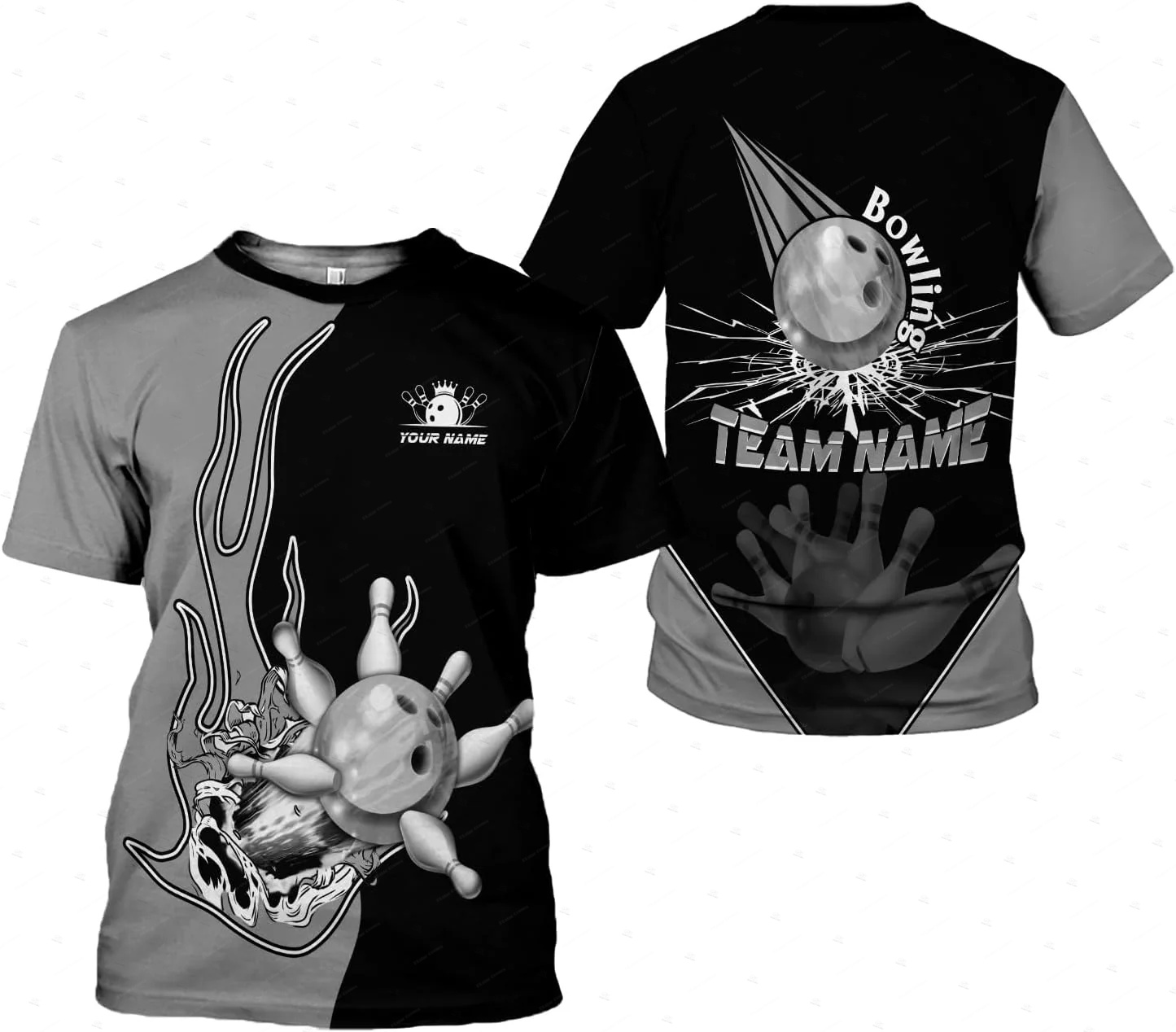Custom Name Gradient Bowling F - огляд і ціна Short Sleeve Bowling Shirt Retro