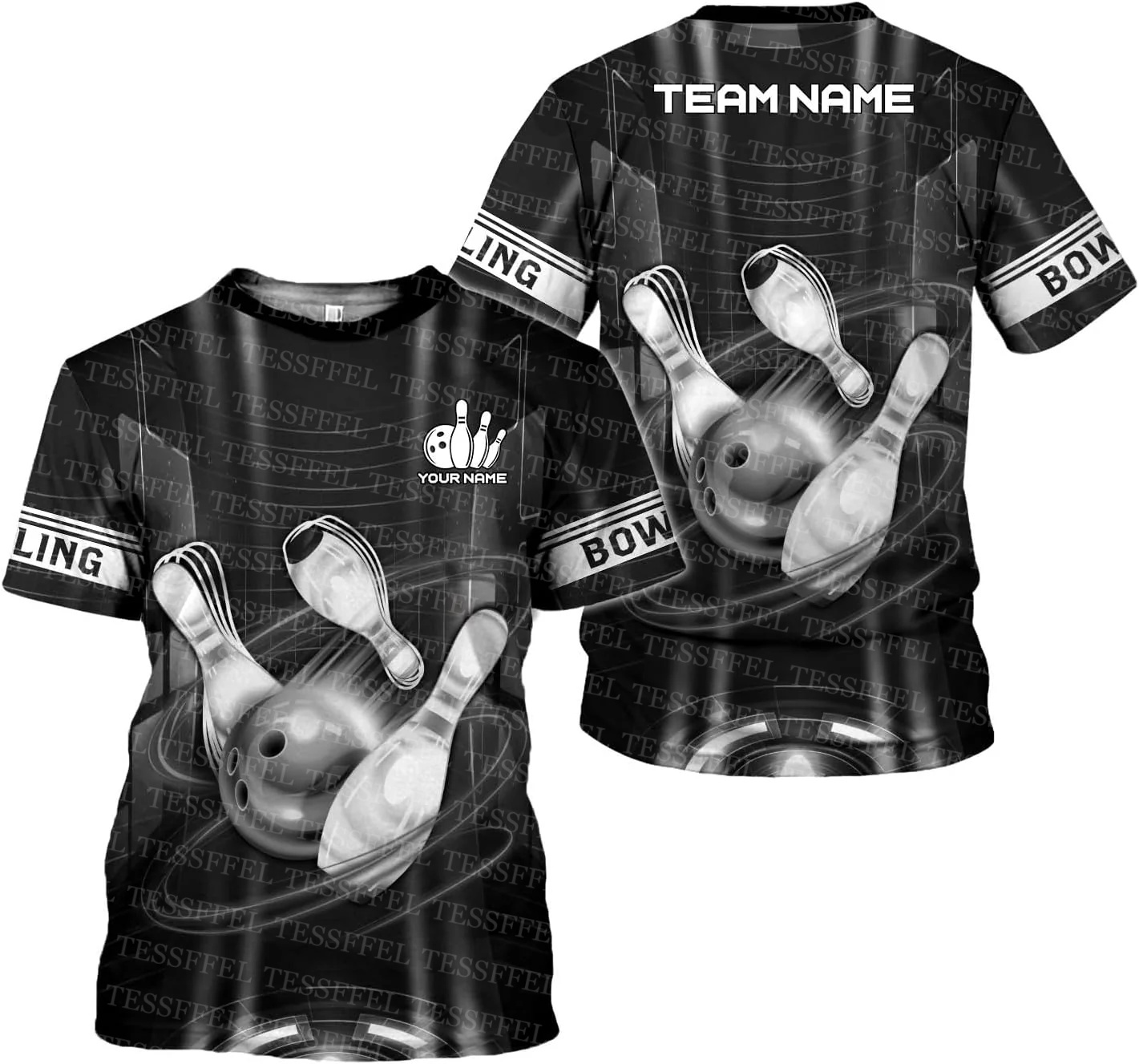 Custom Name Graffiti Flame Str - огляд і ціна Short Sleeve Bowling Shirt Retro