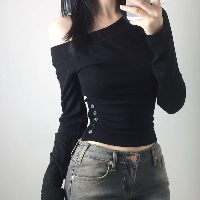 Y2K Vintage Pleated Button T-S - огляд і ціна T-Shirts