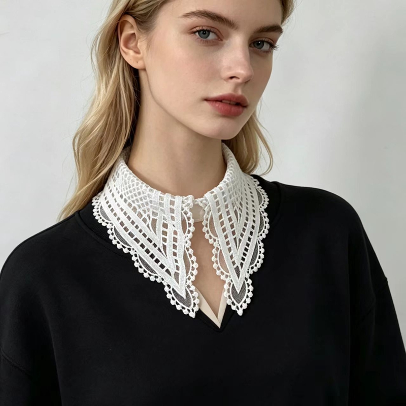 Lady White Ruffled False Colla - огляд і ціна Shirts