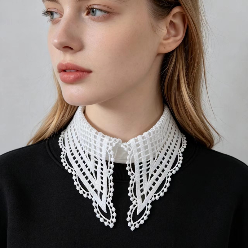 Lady White Ruffled False Colla - огляд і ціна Shirts