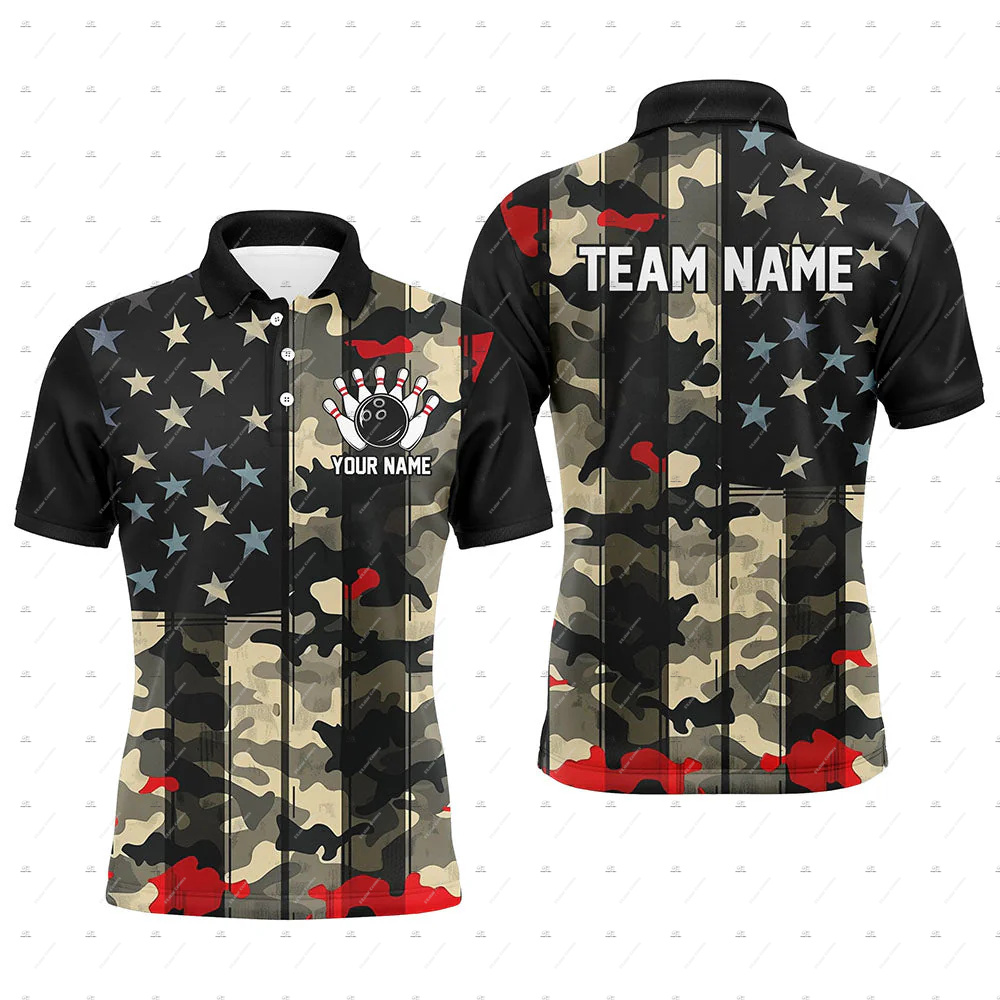 Custom Name Bowling Skull Flam - огляд і ціна Short Sleeve Bowling Shirt Retro