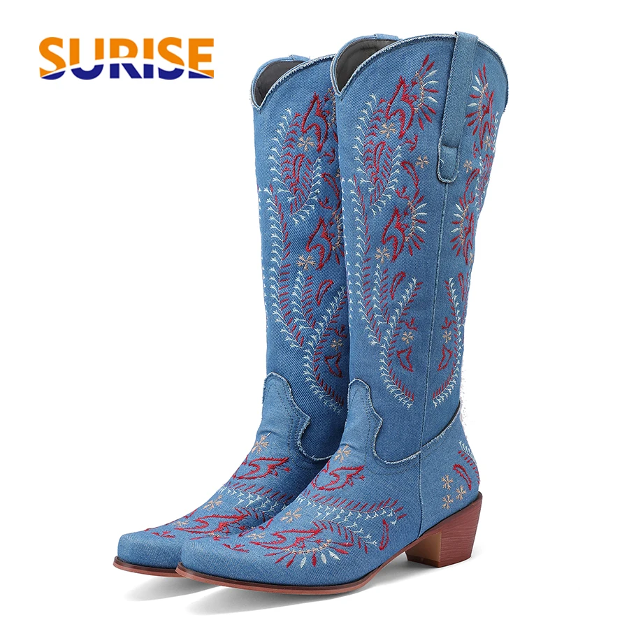 Blue Denim Western Cowgirl Kne - огляд і ціна Jeans