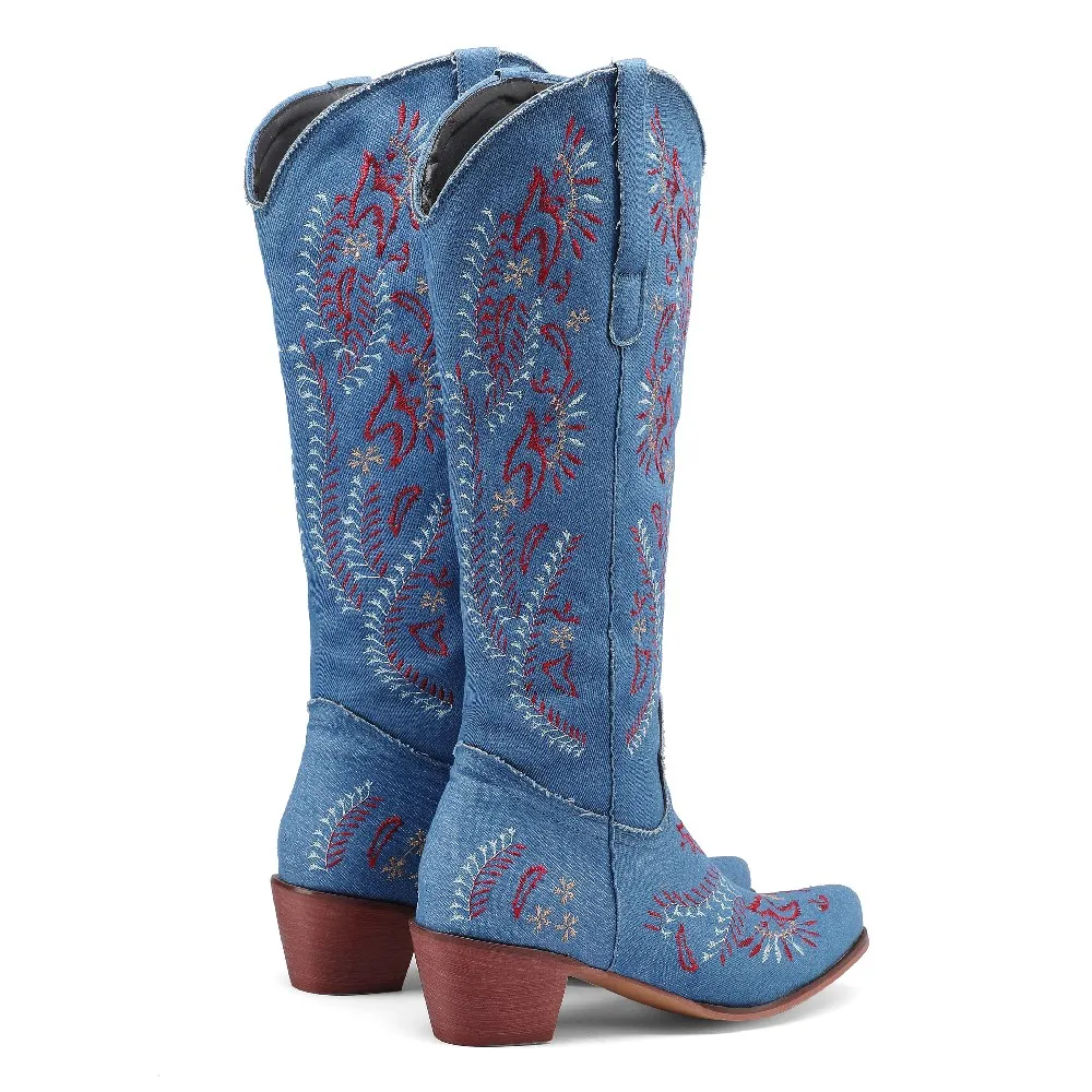 Blue Denim Western Cowgirl Kne - огляд і ціна Jeans