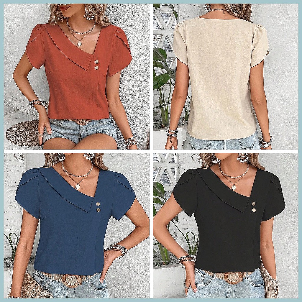 2024 Summer Vintage Solid Colo - огляд і ціна Shirts