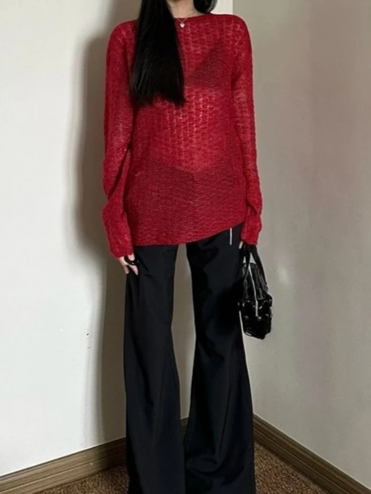Y2K See-Through Knitted Women' - огляд і ціна T-Shirts